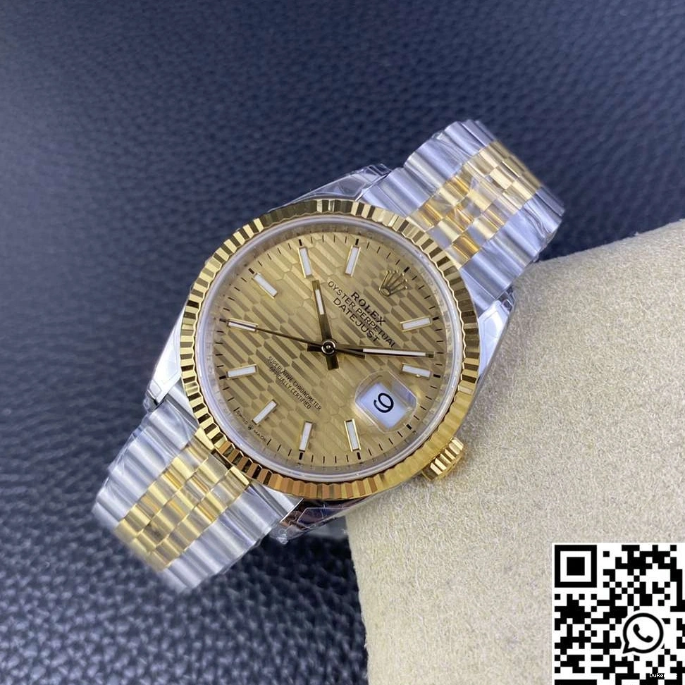 Yellow Two Rolex Tone Diamond 36MM Datejust Factory VS Dial Motif M126233 Hourmarker 0128